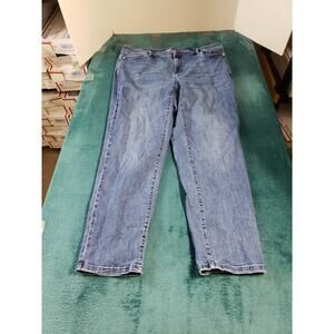 J Jill Jeans Size 18 Womens Blue Pants Ladies Denim Mid Rise Slim Ankle